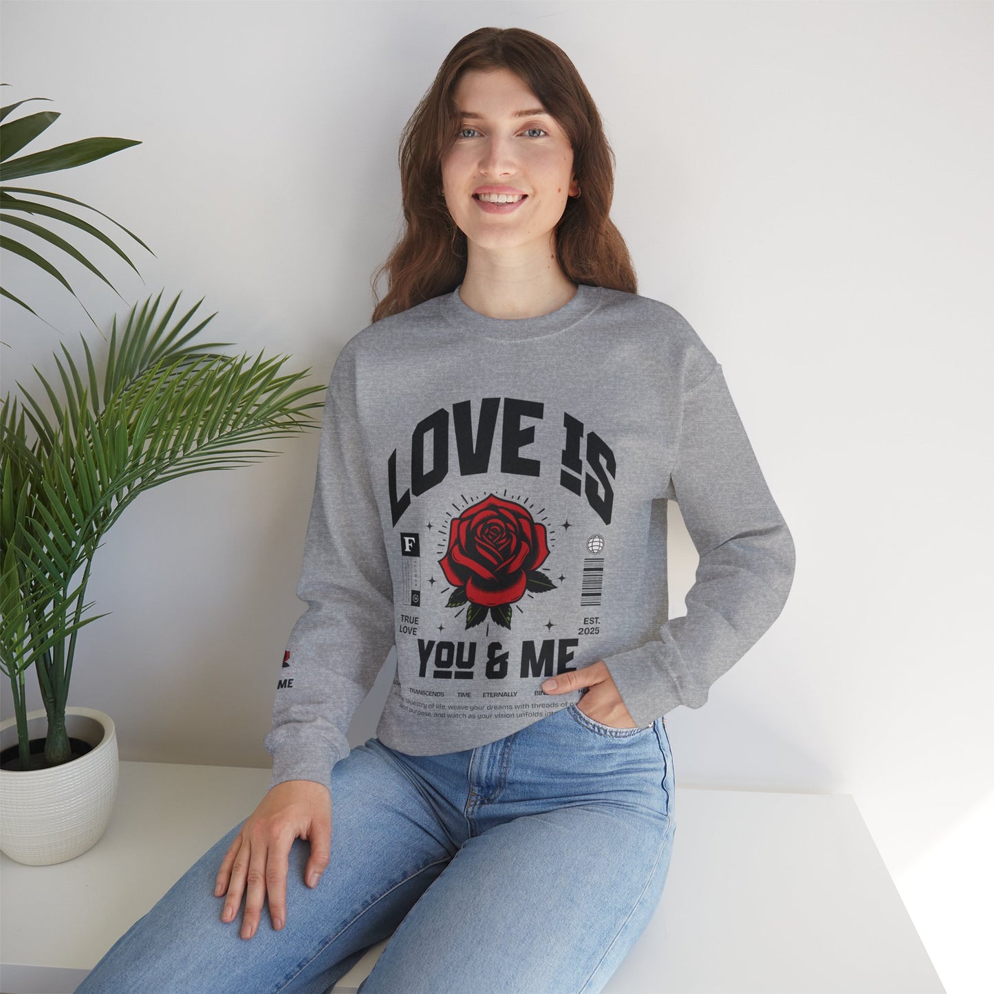 Love is ... Valentines Unisex Heavy Blend™ Crewneck Sweatshirt.