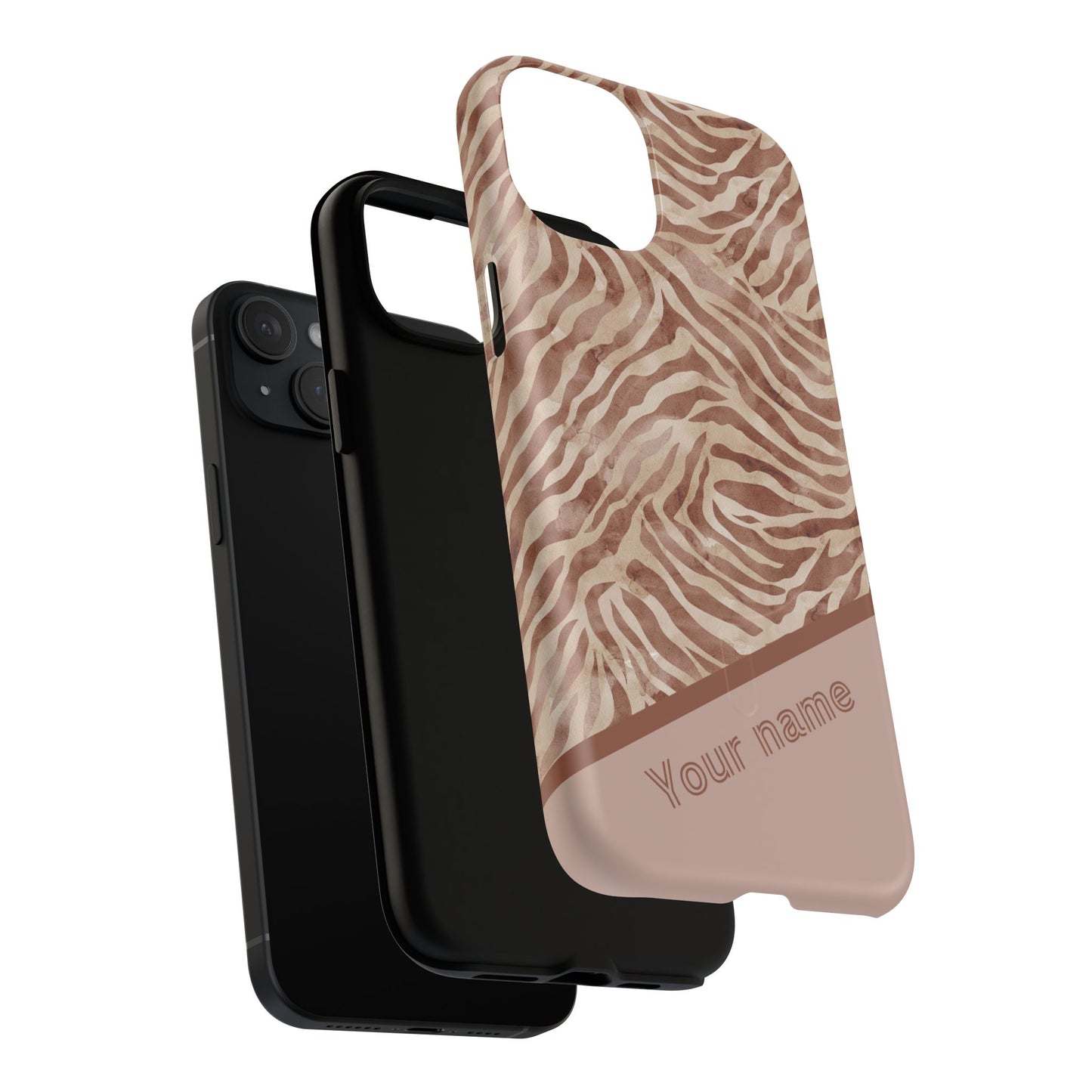 Personalized Zebra Print - Tough MagSafe® Magnetic Cases for Stylish Protection, Gifts for Wildlife Lovers, Trendy Accessories iPhone® 13, 14, iPhone 15, iPhone 16, iPhone 17, Pro, Pro Max, Plus Cases.