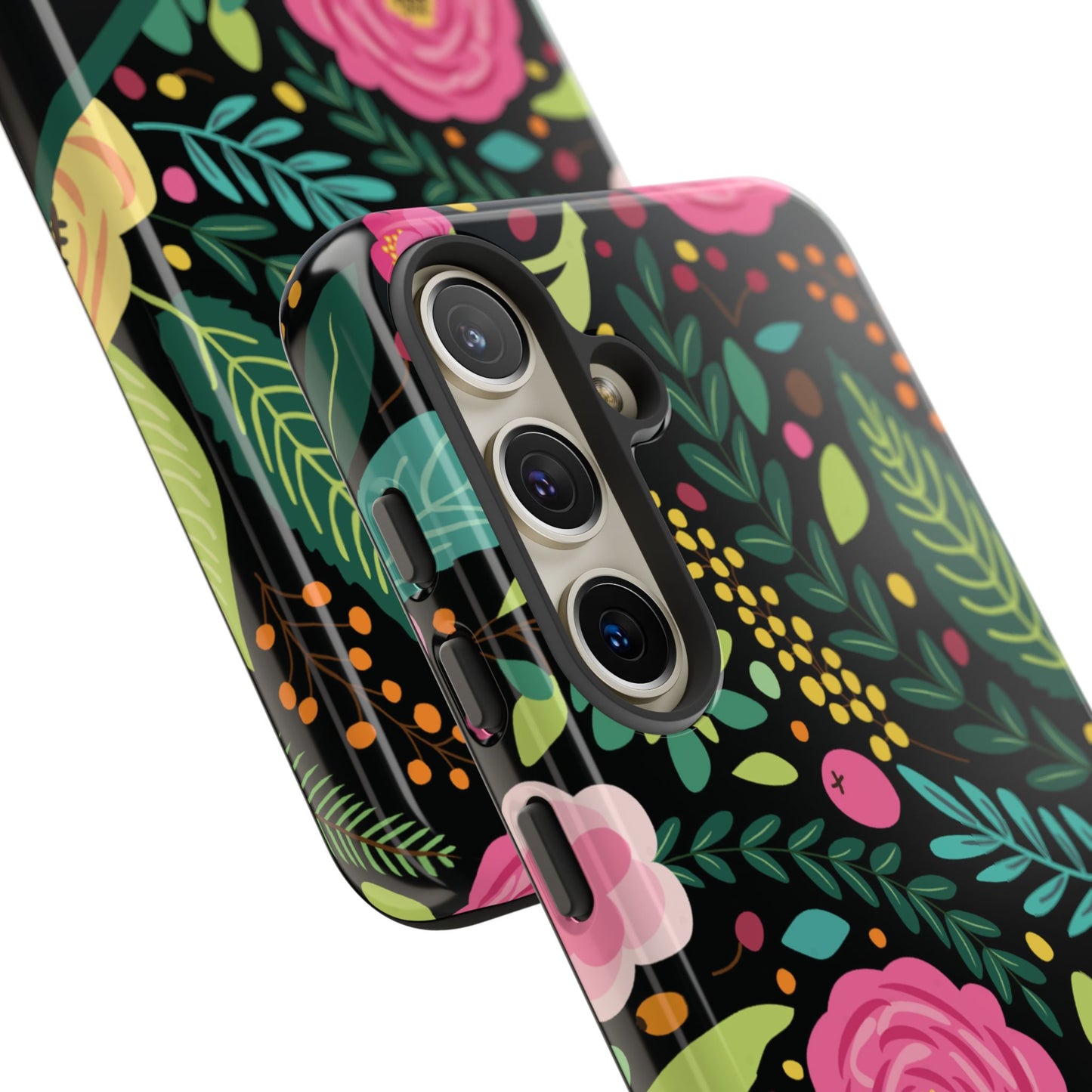 Personalized Floral Fantasy Samsung and Google Pixal Phone Case – Personalized Tough Cases with Colorful Garden Design