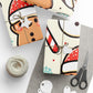 Wrapping Papers - Cream Ginger Bread Holiday Collection - Matte or Glossy Finish - 90gsm Paper