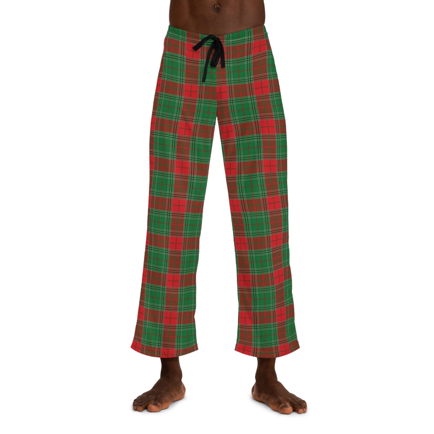 Green Men's Pajama Pants (AOP)