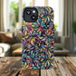 Prism Petal Burst Tough Magnetic iPhone Case, Colorful iPhone Case, Unique Gift for Flower Lovers, Stylish stained Glass Accessory