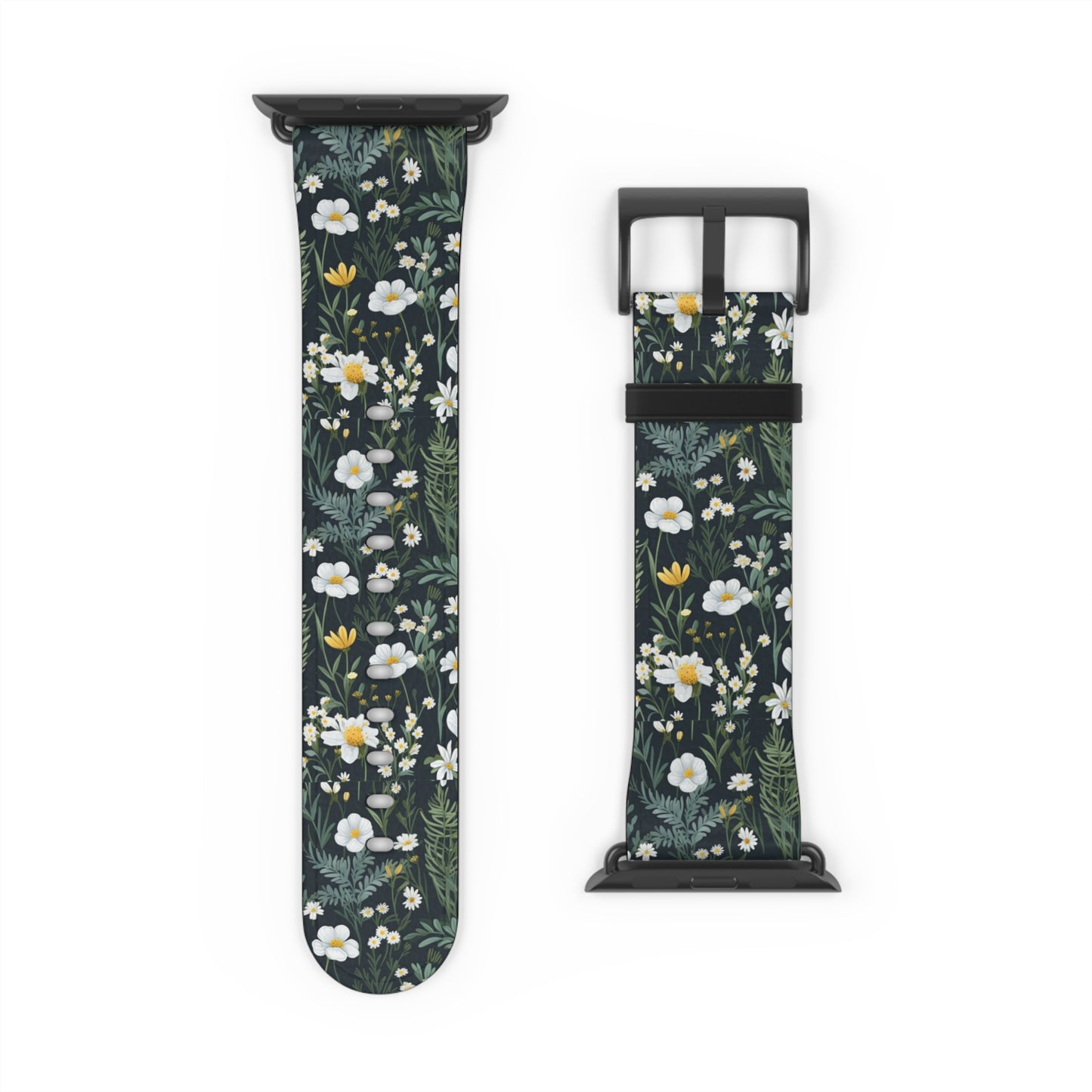 Daisy Delight Floral Print Watch Band - Stylish Accessory for Everyday Wear.