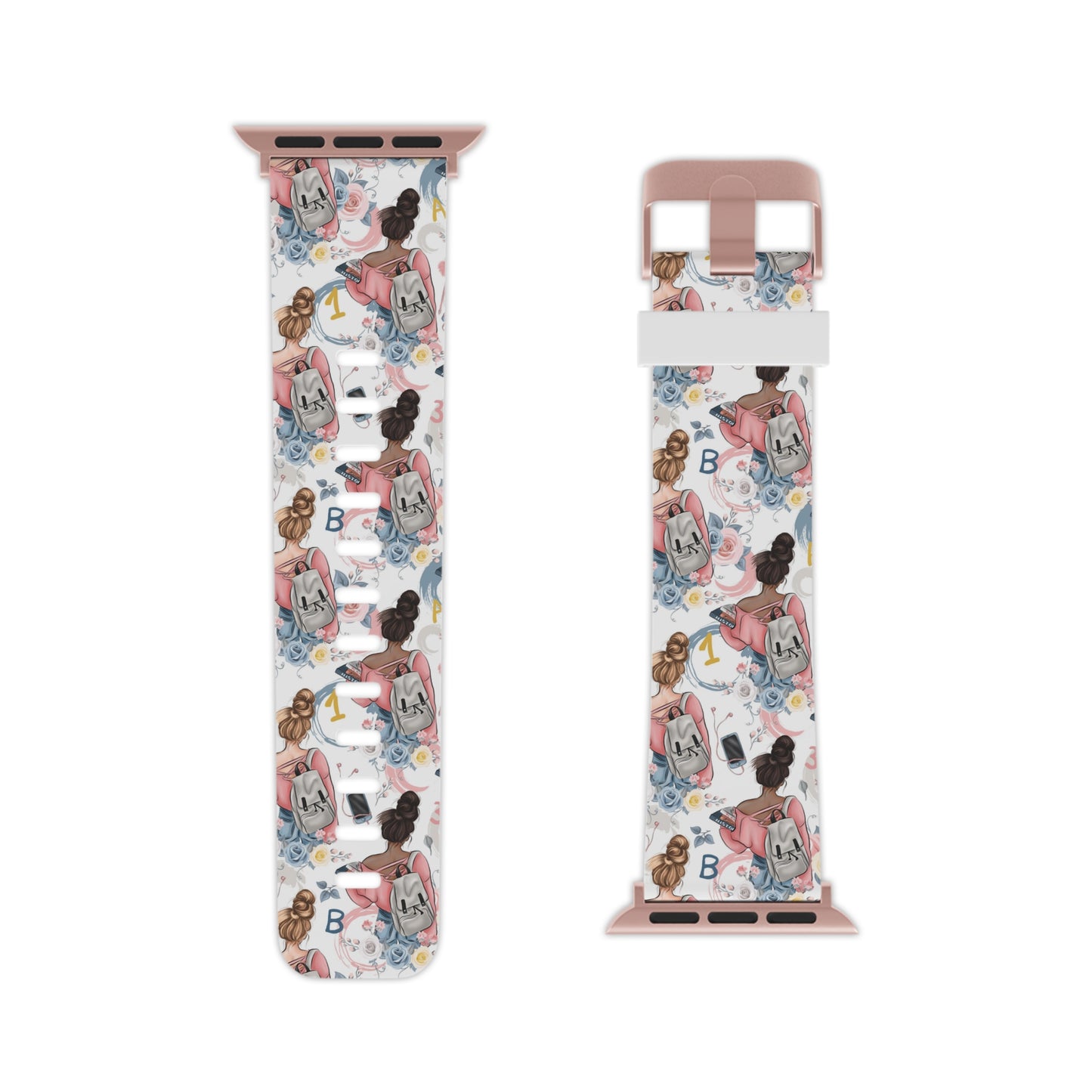 Study Chic Stylish Apple Watch Band - Floral Vintage Design for Trendsetters
