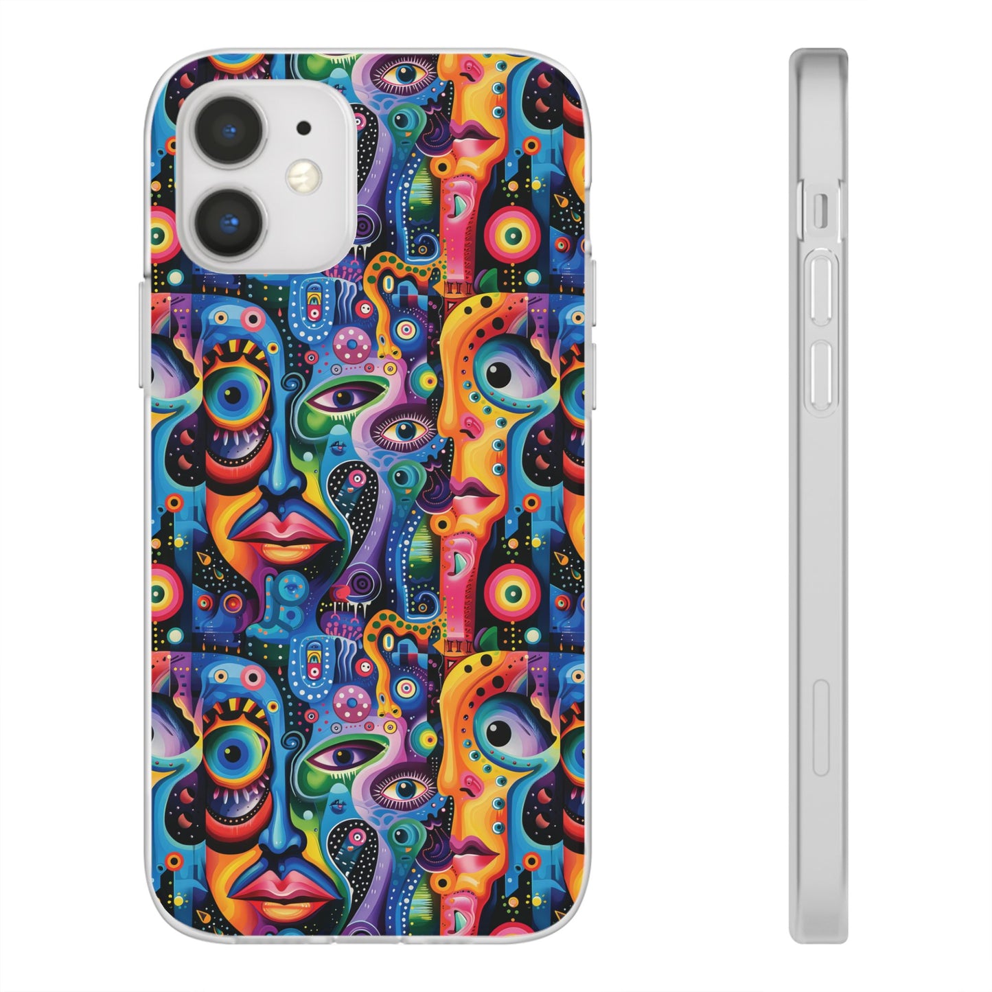 Psychedelic Visions Flexi iPhone and Samsung Case - Colorful Abstract Design.