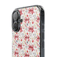 Personalized Rosette Coquette Floral Bow Clear iPhone, Samsung Cases — Custom Name Phone Cover