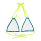 Turquoise Tropical Bliss Strappy Triangle Bikini Top (AOP)- (PY)
