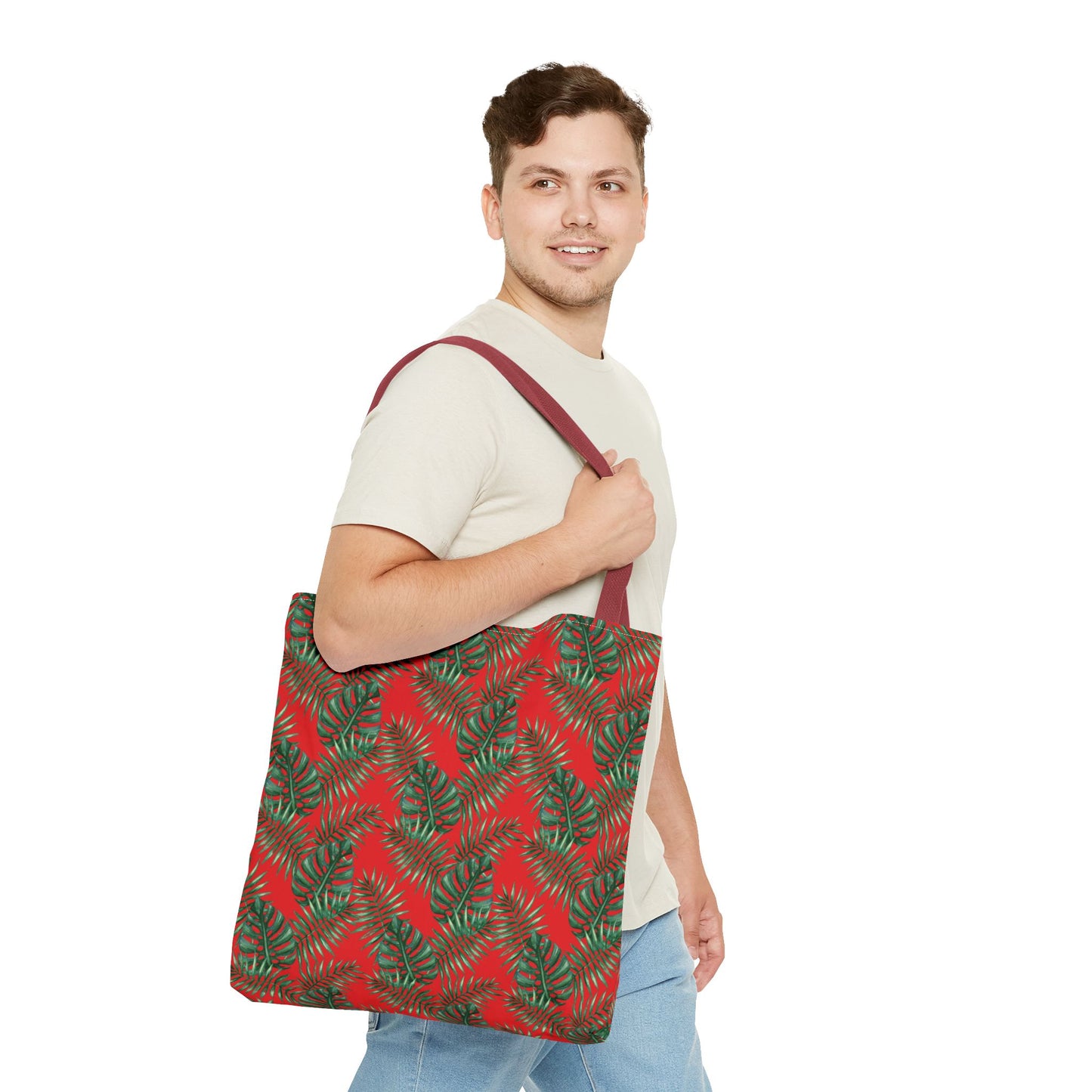 Red Tropical Bliss Tote Bag