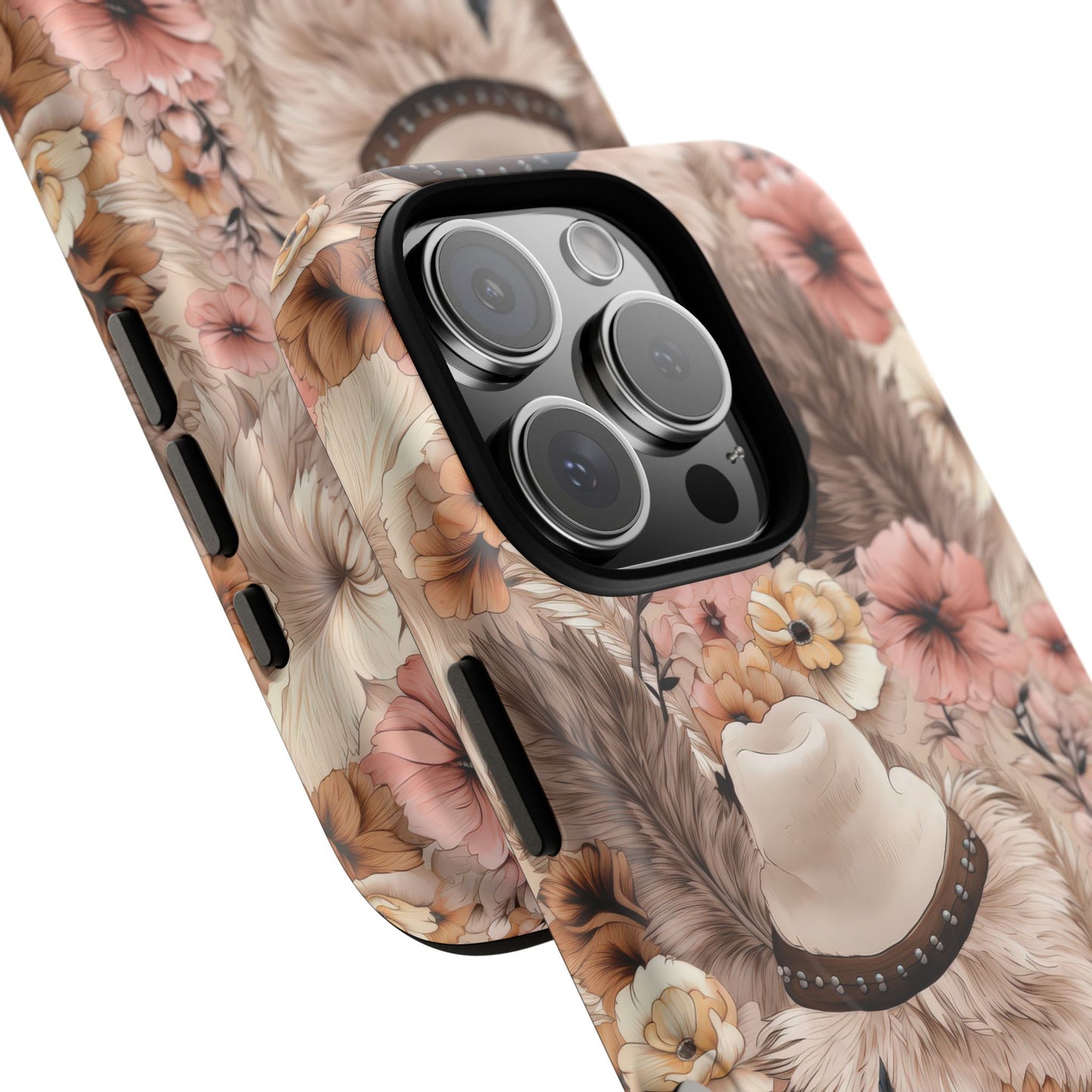 Western Boho Tough iPhone Magnetic Case - Bohemian Style, Durable Protection, Unique Gift, Trendy Accessory, iPhone Cover