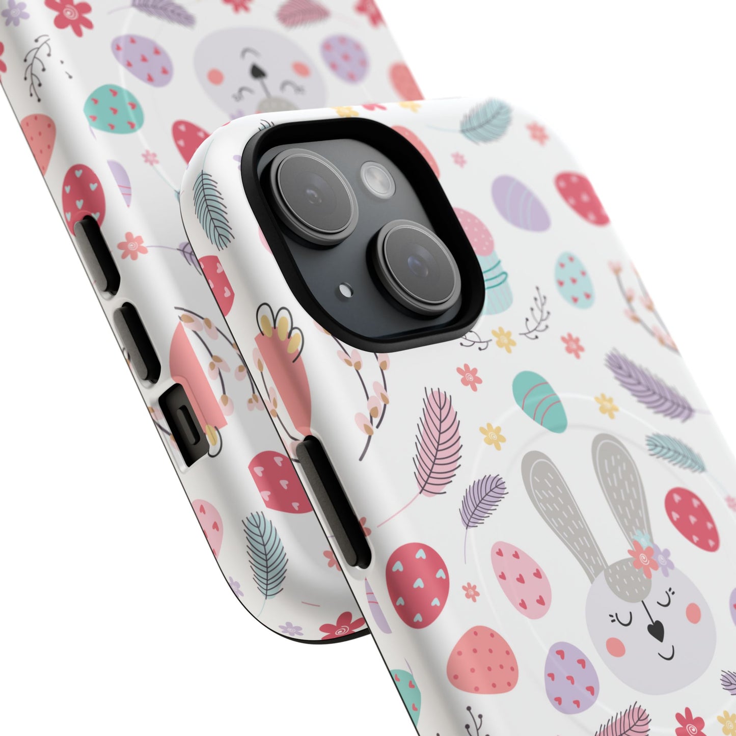 Cute Easter Bunny iPhone Case, Tough Magnetic Phone Cover, Spring Gift, Durable iPhone Accessory, Adorable Easter Decor