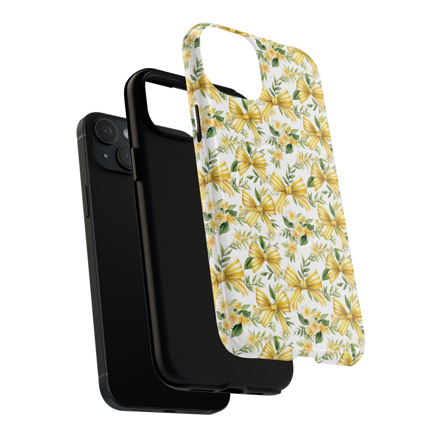 Sunshine Coquette Bows Tough Magnetic iPhone Case, Durable iPhone Cover, Girly Tech Accessory, Nature-Inspired Gift for Her, Spring Decor