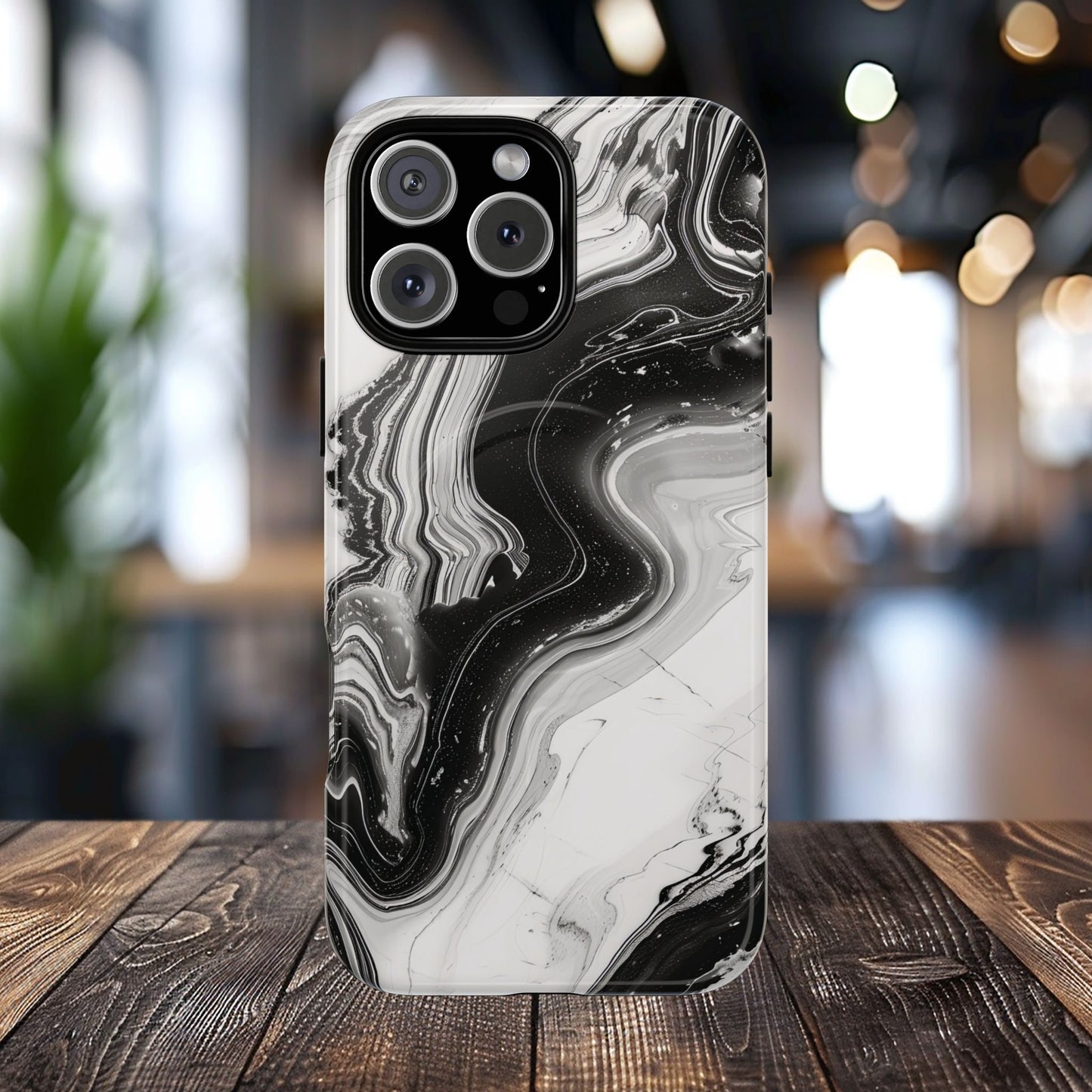 Black Marble Magnetic iPhone Case for Tough Protection, Stylish iPhone Mobile Accessory, Fashionable Gift, Unique Marble iPhone Design, Durable Smartphone Cover