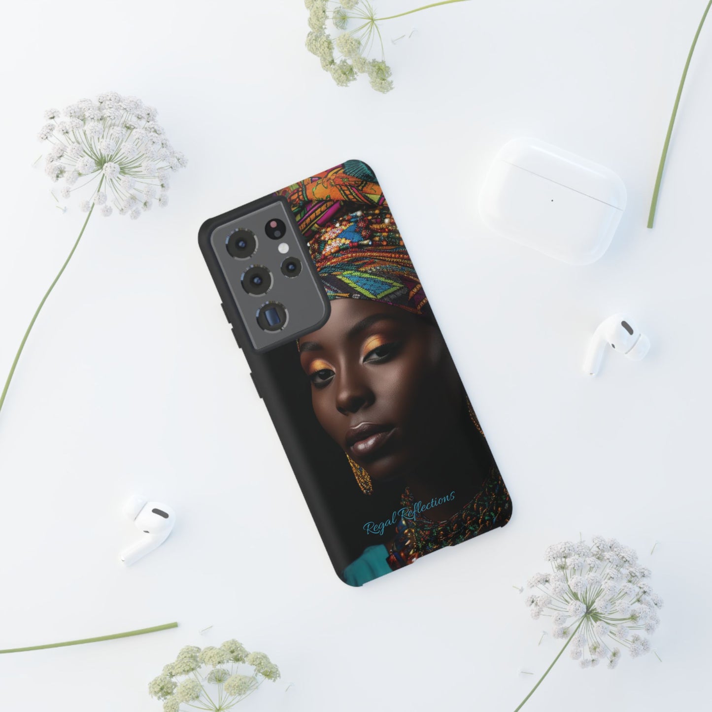 Regal Reflections: African Majesty iPhone, Samsung and Google Tough Phone Cases.