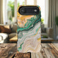 Magnetic iPhone Cases with Green Marble Design, Tough Magnetic Cases, iPhone Accessories, Gift for Her, Trendy iPhone Cover