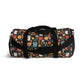 Whimsical Feline Garden Duffel Bag