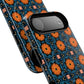 Saffron Tile Bloom Vibrant Floral Tough Magnetic iPhone Case, Durable iPhone Cover, Gift for Her, Floral Design, Unique iPhone Protection.