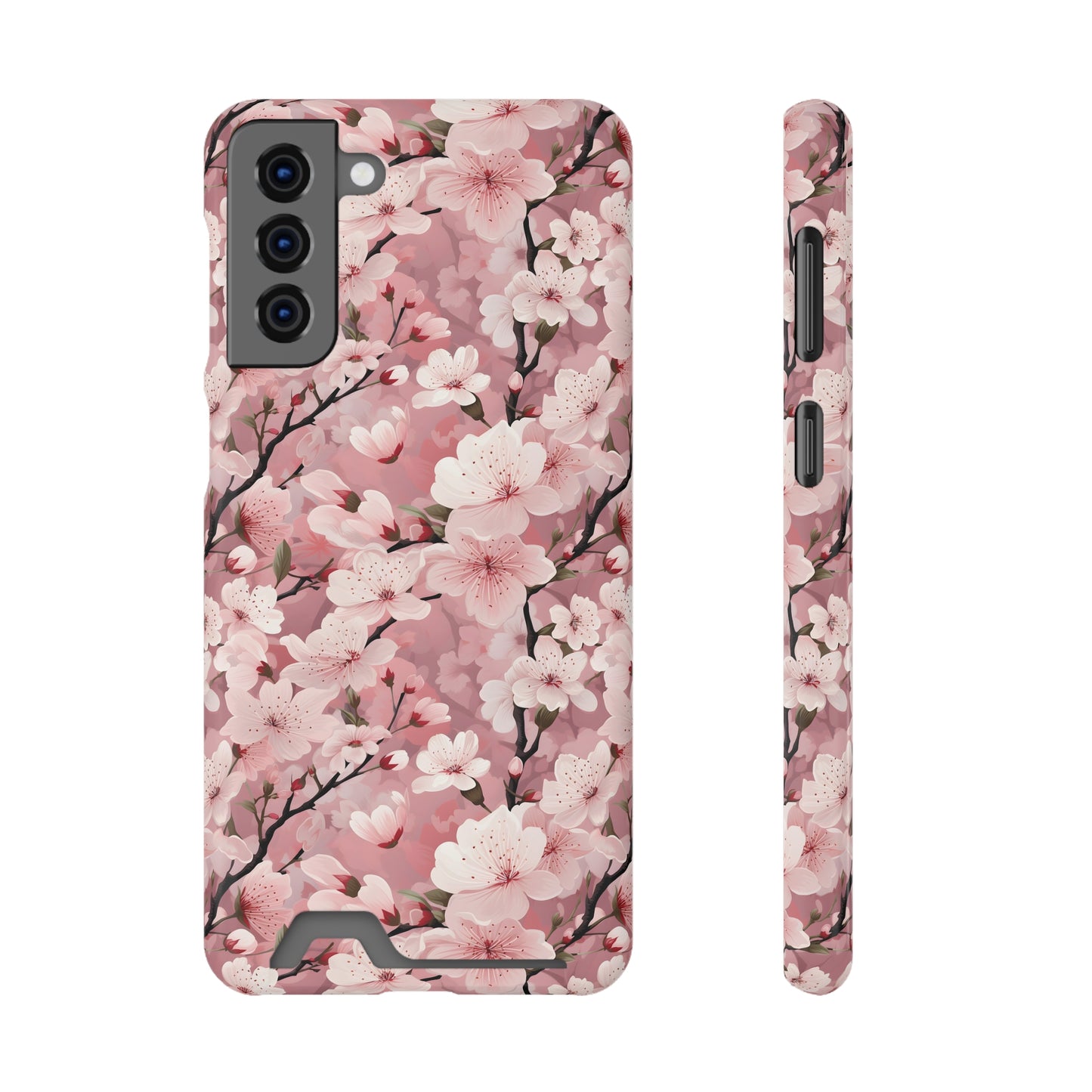 Cherry Blossom iPhone and Samsung Case With Card Holder