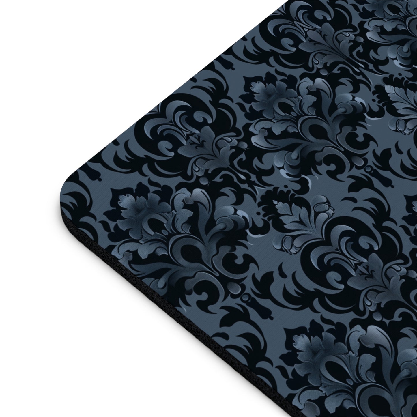 Opulent Dusk Elegant Floral Mouse Pad - Dark Vintage Design for Home Office.