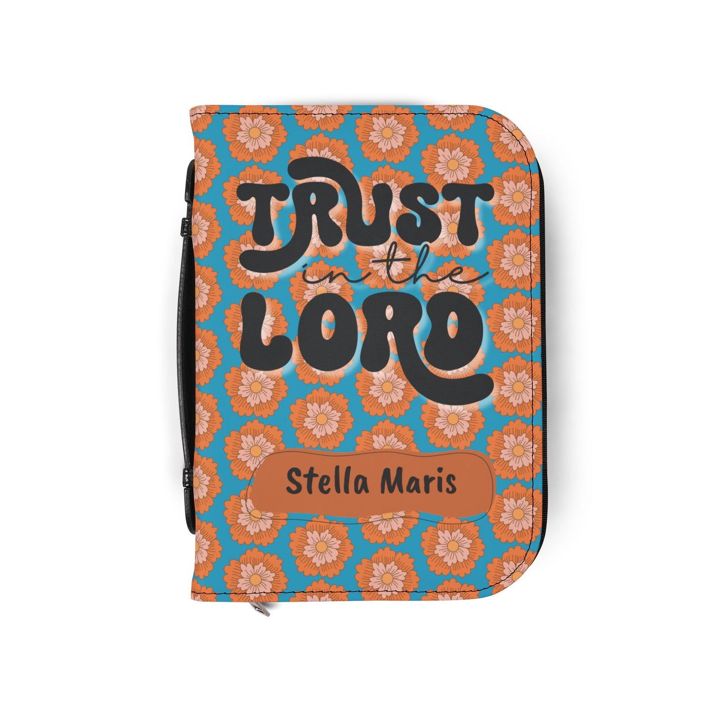 Personalized Floral Bible Cover - Trust in the Lord Design for Believers| Baptism | Christening | Anniversary | Birthday Gifts.
