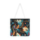 Ethereal Feathers Shoulder Tote Bag - Colorful Everyday Accessory