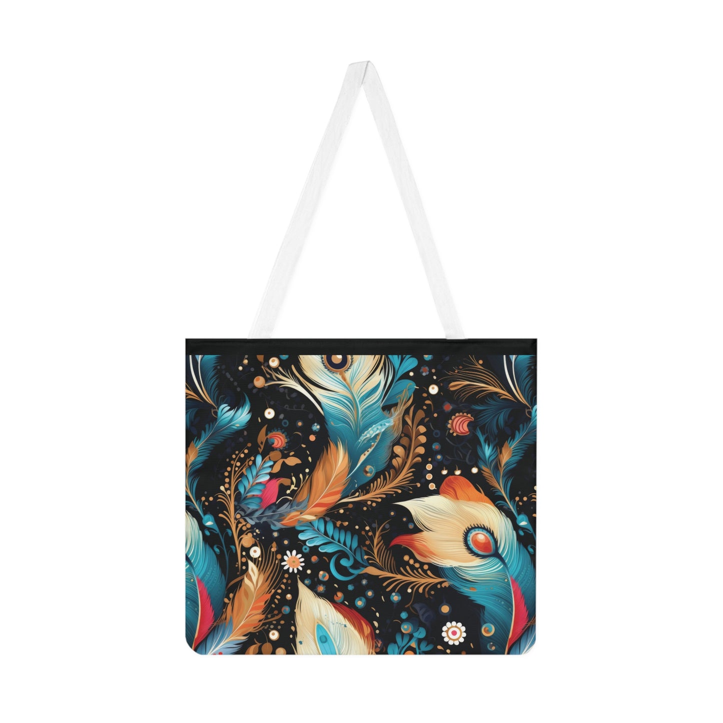 Ethereal Feathers Shoulder Tote Bag - Colorful Everyday Accessory