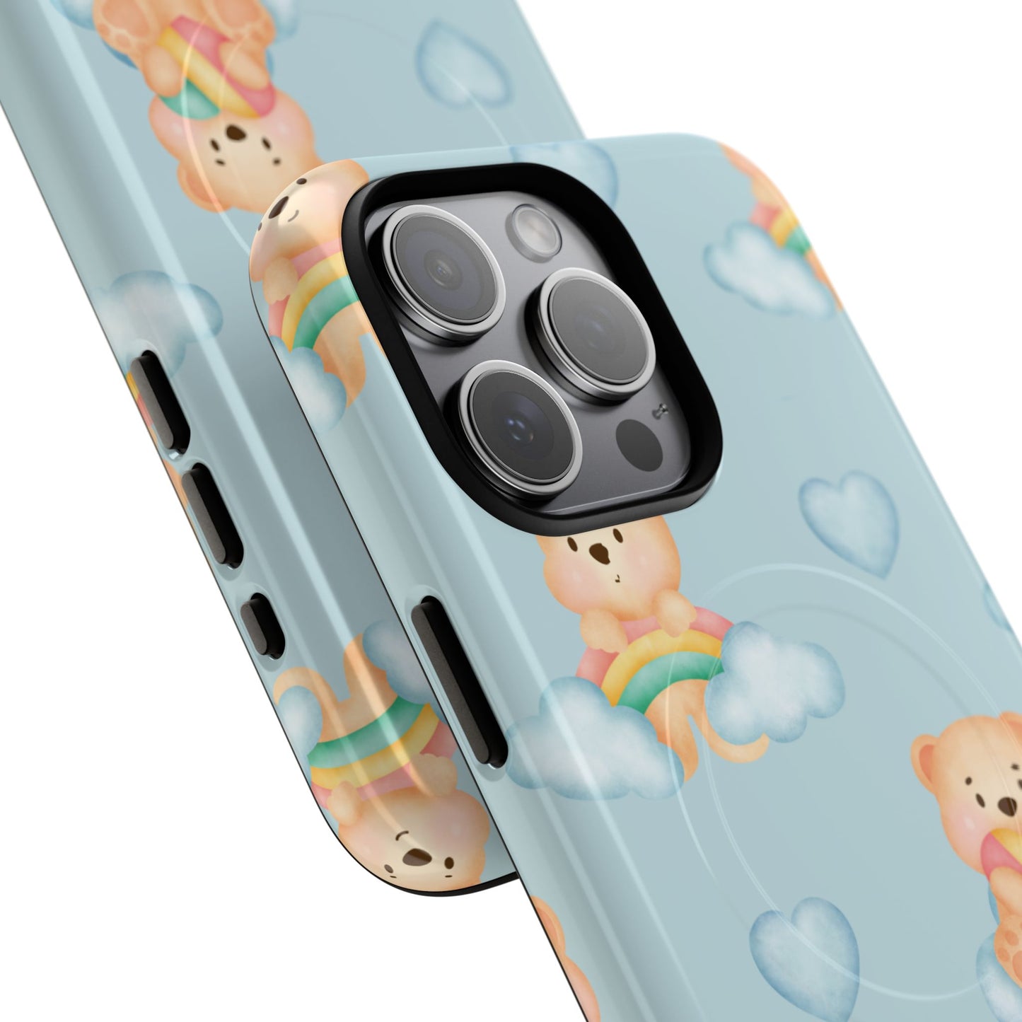 Cute Bear Magnetic iPhone Case, Kid-Friendly iPhone Cover, Stylish Cell Accessory, Gift for Kids, Durable Design for Any Occasion