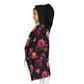 Midnight Rosescape Snuggle Youth Hooded Towel