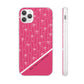 Personalized Pink Bow Coquette Slim Flexi iPhone and Samsung Cases — Custom Name or Affirmation