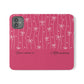 Personalized Pink Bow Coquette Flip iPhone and Samsumg Case — Custom Name or Affirmation Wallet Cover
