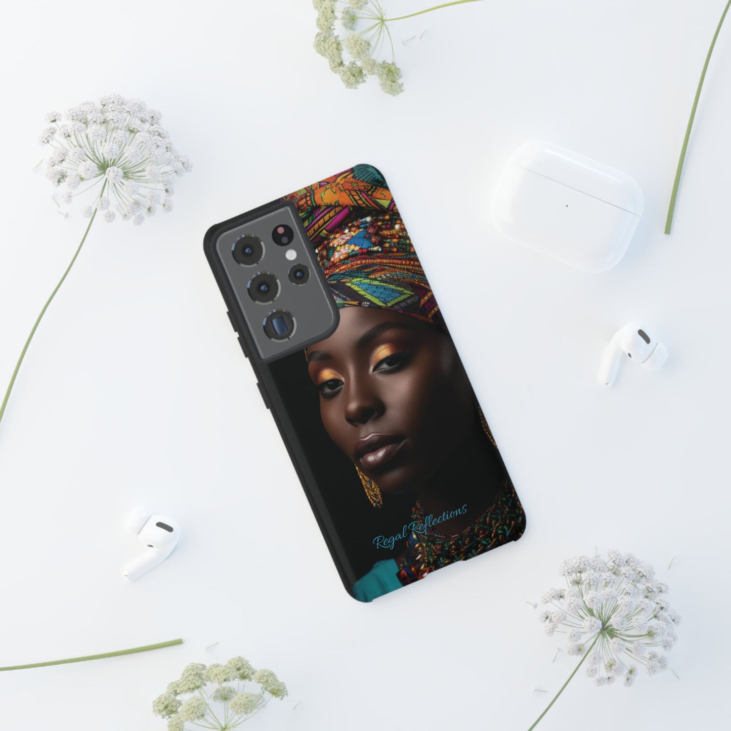 Regal Reflections: African Majesty iPhone, Samsung and Google Tough Phone Cases.
