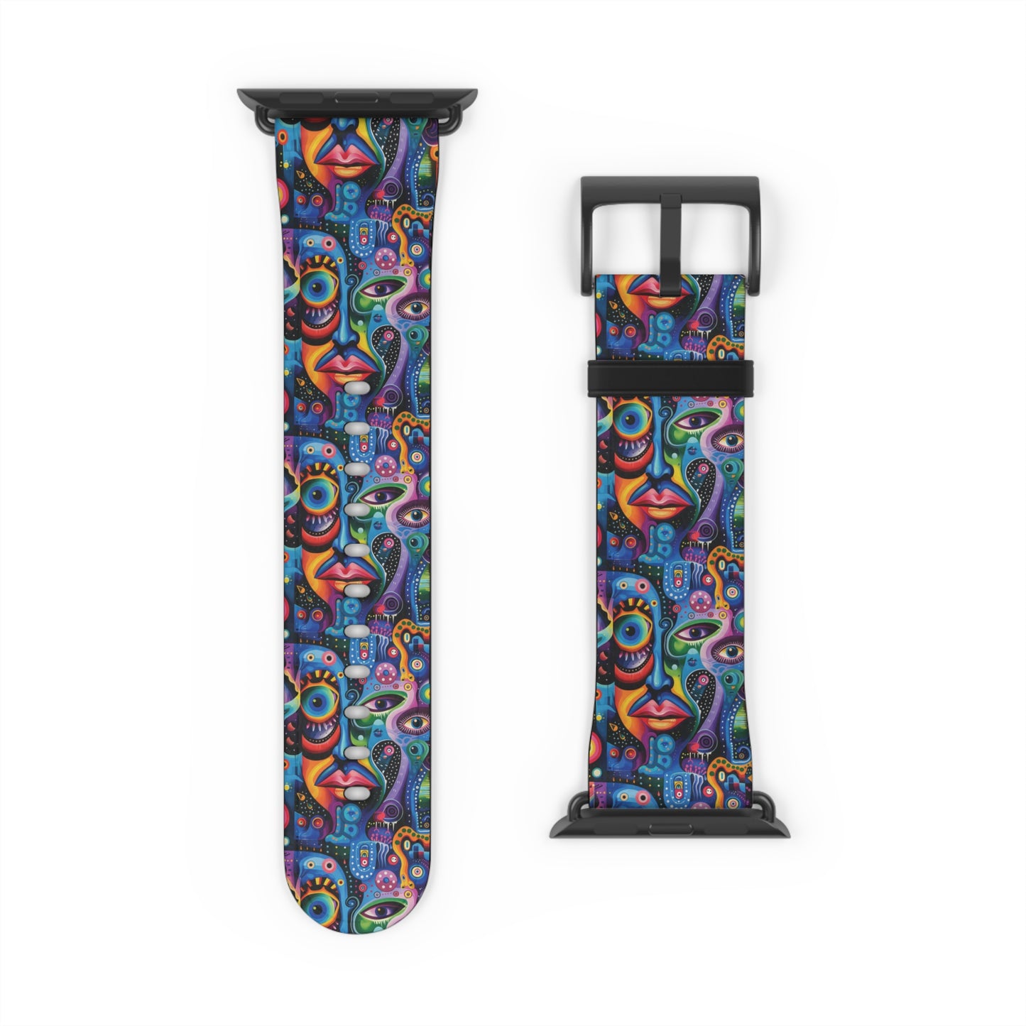Psychedelic Visions Colorful Artful Watch Band - Unique Design for Fashion Lovers.