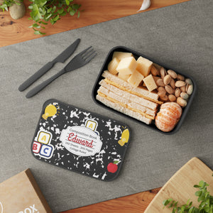 Personalized Black Composition Book Inspired Bento Box, Fun Lunch Container, School Lunch, Meal Prep, Kids' Utensils, Back to School, Child's Lunchbox