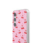 Personalized Cherry Blossom Dreams Flexi Case — Pink Retro Cherry iPhone® 7/8, 11, 12, 13, 14, 15, 16, 17, X/XS, SE, XR, Mini, Pro, Pro Max, Plus Cases.