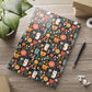 Whimsical Feline Garden Hardcover Notebook with Puffy Covers