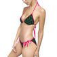 Black Tropical Bliss Women's Bikini Swimsuit (AOP)