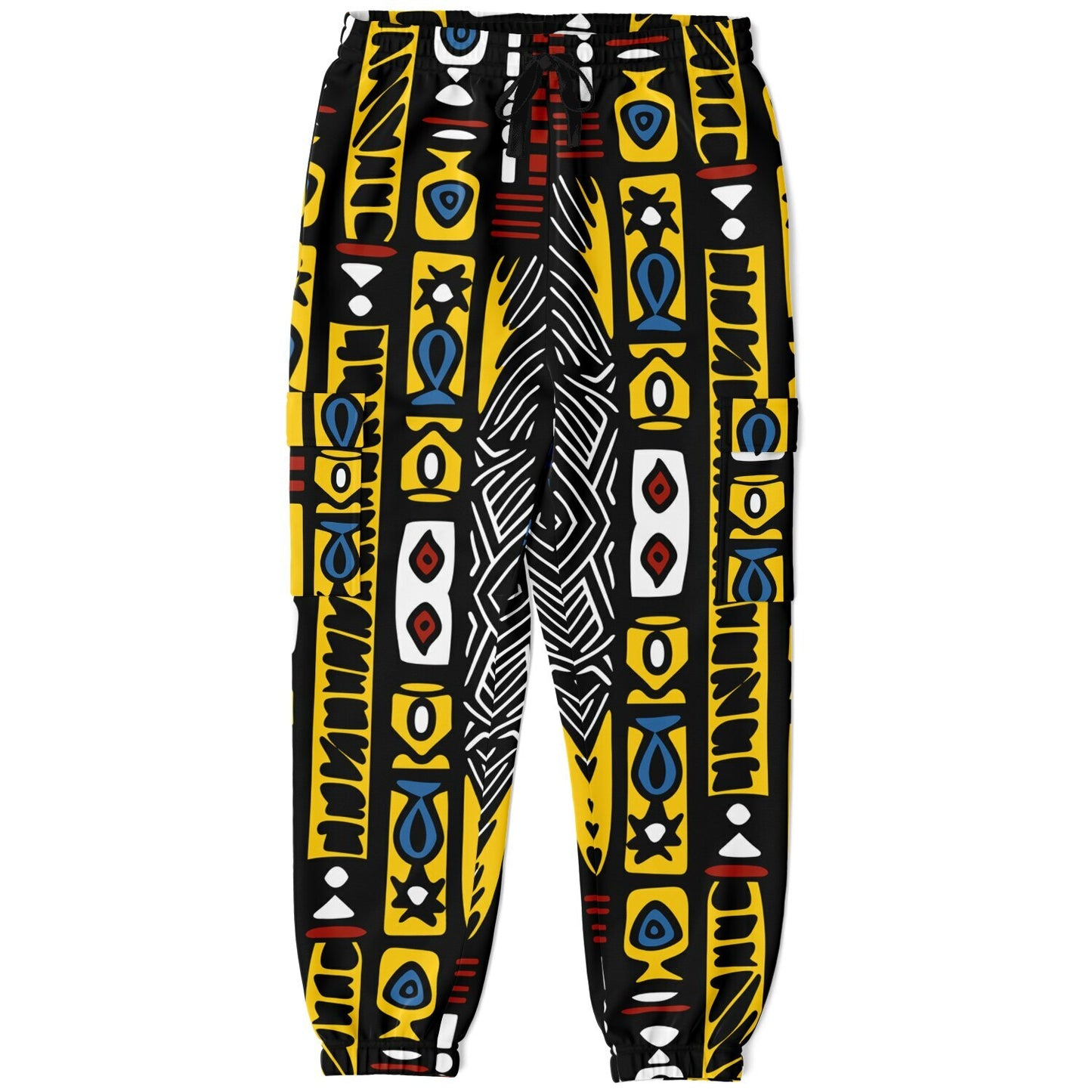 Geometric Harmony Athletic Cargo Sweatpants - AOP