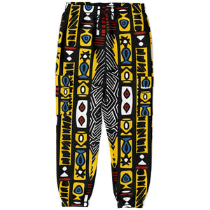 Geometric Harmony Athletic Cargo Sweatpants - AOP