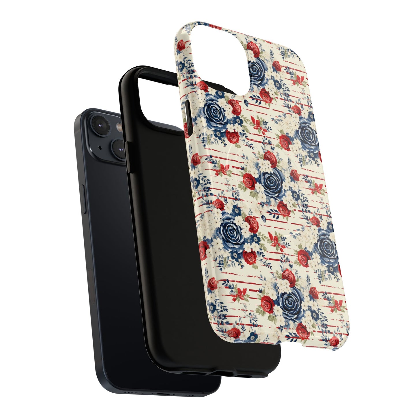 Rose & Glory Tough iPhone Magnetic Case, Vibrant Protective Cover, Stylish Gift for Her, Floral Design, iPhone Accessories, Anniversary Gift