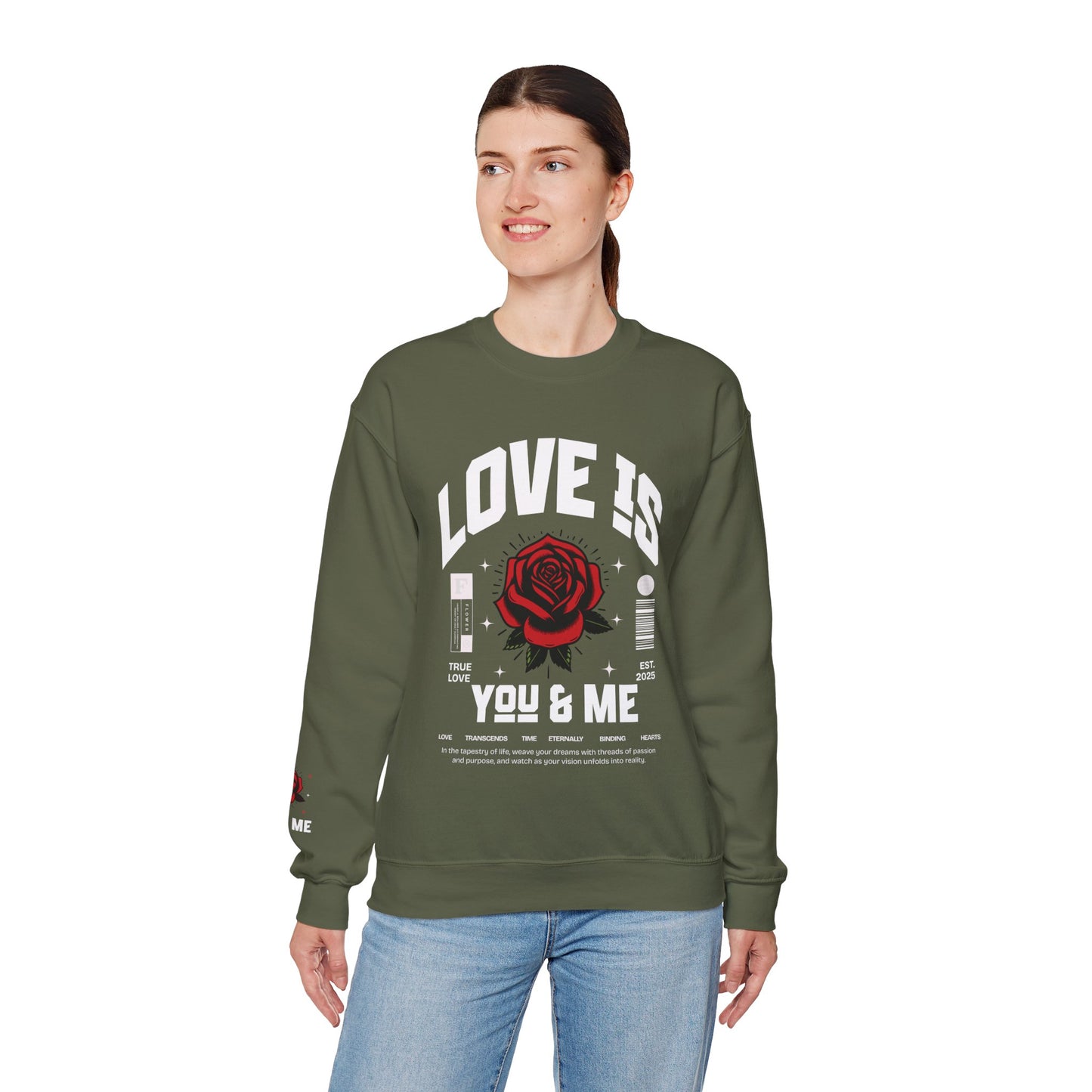 You and Me Unisex Heavy Gildan Blend™ Crewneck Sweatshirt.