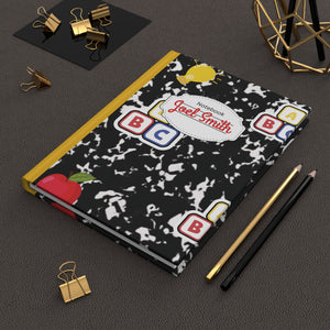 Custom Black Composition Book Inspired Ruled Hardcover Journal for Kids, Fun School Notebook, Customizable Composition Book, Back to School Gift, Learning Organizer