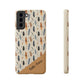 Personalized Whispering Feathers Samsung and iPhone Biodegradable Case, Custom Name Case.