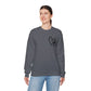 Faith and Floral Cross Unisex Heavy Gildan Blend™ Crewneck Sweatshirt.