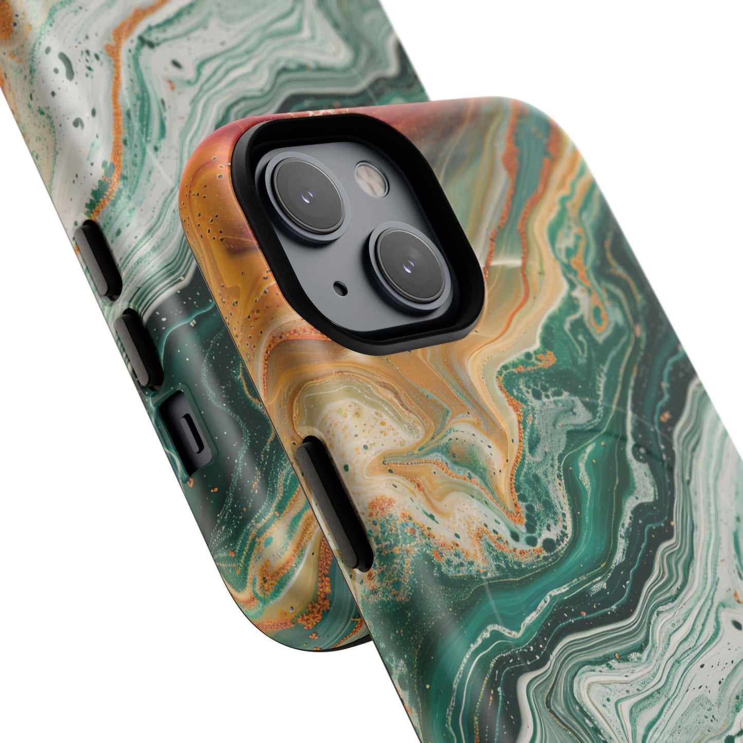 Stylish Tough Acrylic Magnetic iPhone Cases for Everyday Protection, Marble Design, Unique Gifts for Tech Lovers, Holiday Essentials