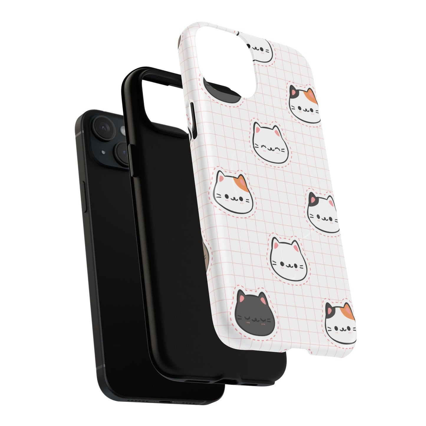 Cute Cat Tough Magnetic Case, iPhone Cover, Cat Lover Gift, Cute Cat Accessories, Pet-Themed iPhone Case