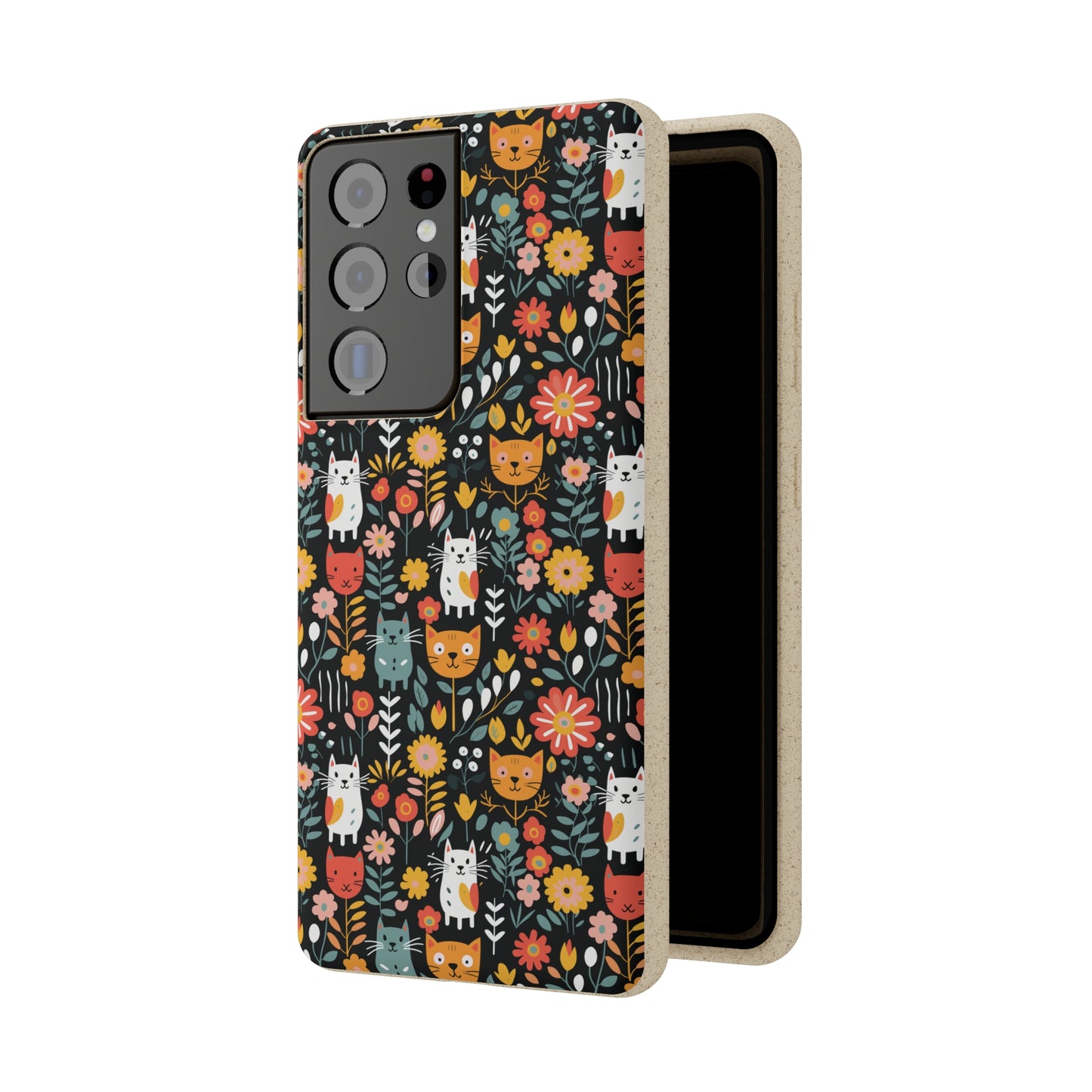 Whimsical Feline Garden Samsung Biodegradable Cases