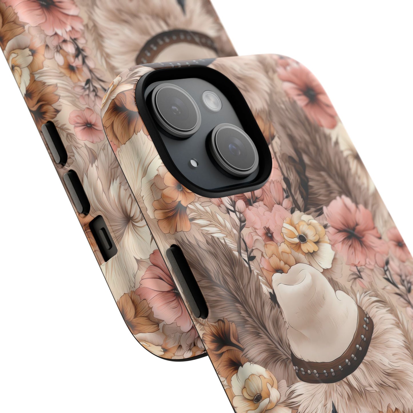 Western Boho Tough iPhone Magnetic Case - Bohemian Style, Durable Protection, Unique Gift, Trendy Accessory, iPhone Cover