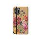 Floral Scripture Flip Case — "Let Your Light Shine" Wallet Phone Cover (Matthew 5:16)