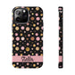 Personalized Gold & Pink Confetti Tough Phone Case — Glitter Dot Protective Phone Cover
