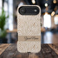 Personalized Zebra Animal Print Cover, Tough Magnetic MagSafe® iPhone® 13, 14, 15, 16, 17, Pro, Pro Max, Plus Cases (Custom Name).