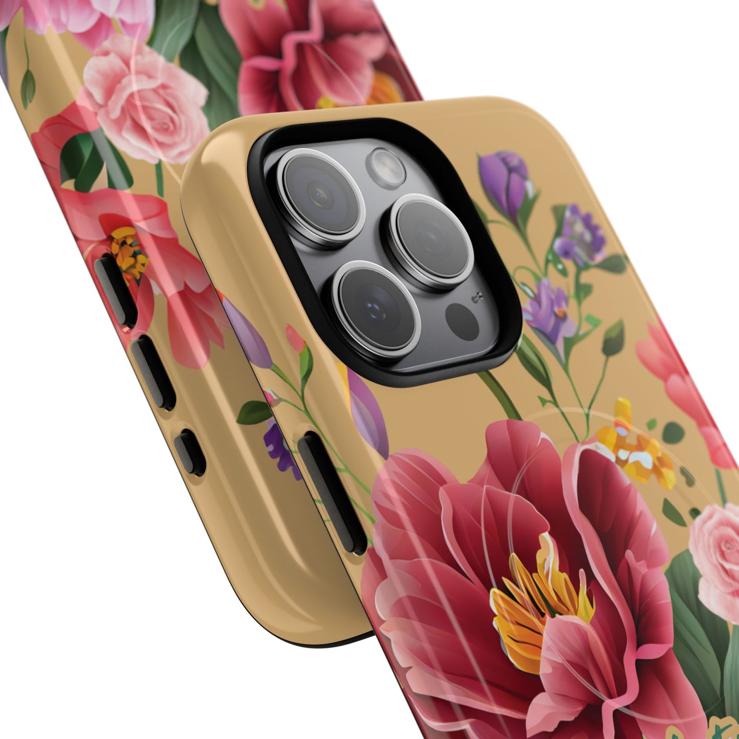 Let your Light Shine Matthew 5:16, Inspirational Gift, Tough iPhone Magnetic Case Scripture, Floral Bible Verse, MagSafe® iPhone® Tough Case, iPhone 14, iPhone 15, iPhone 16, Pro, Pro Max, Plus.